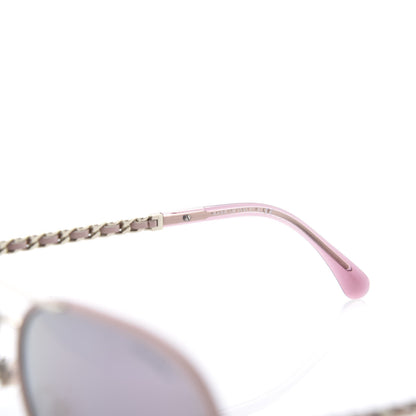 Chanel Lambskin Aviator Chain Sunglasses 4194-Q Pink 6 of 8