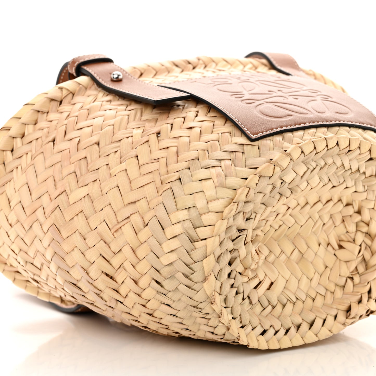Raffia Small Basket Tote Bag Natural Tan