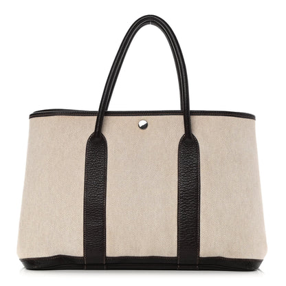 Hermes Toile Buffle Gala Garden Party Tote 36 MM Marron Fonce 1 of 20