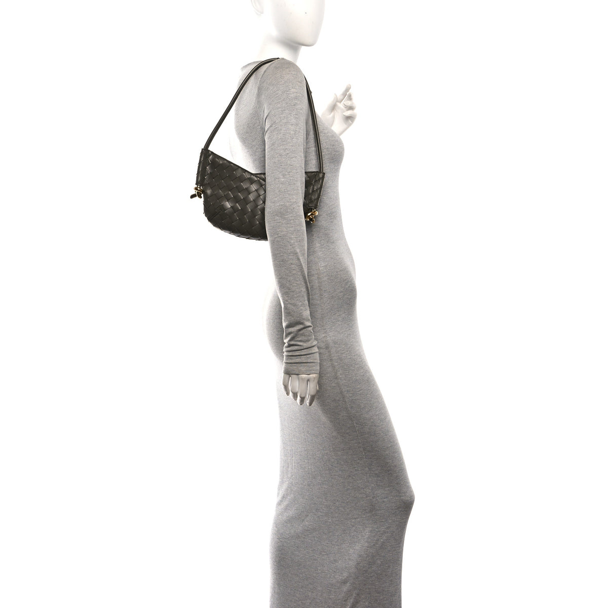 Nappa Intrecciato Mini Solstice Shoulder Bag Cypress