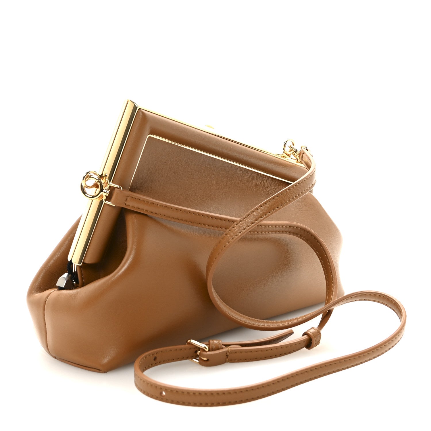 Fendi Shiny Nappa Small Fendi First Caramello 1869375 – FASHIONPHILE