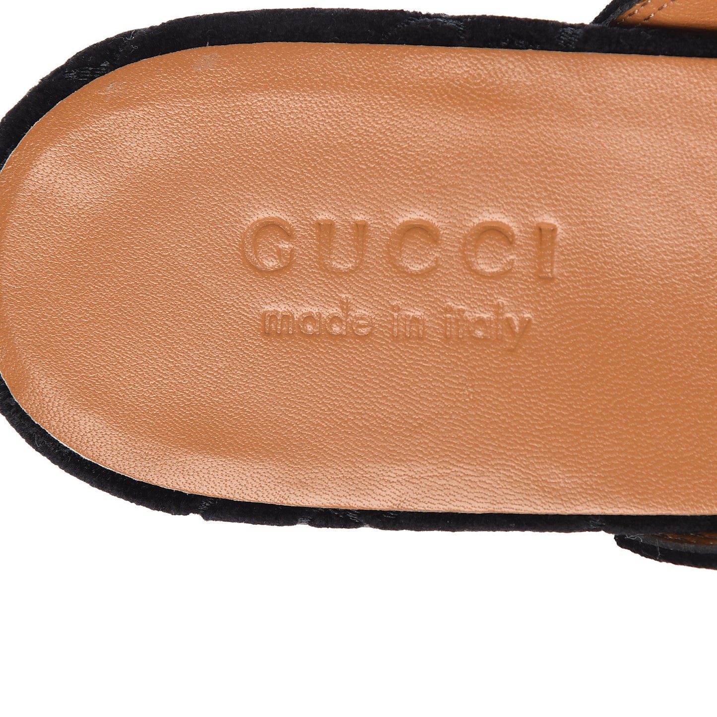 Velvet GG Monogram Mens Princetown Slippers 9 Black