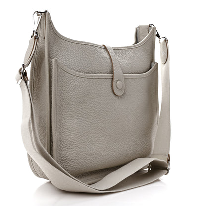 Hermes Taurillon Clemence Evelyne III PM Gris Perle 3 of 8