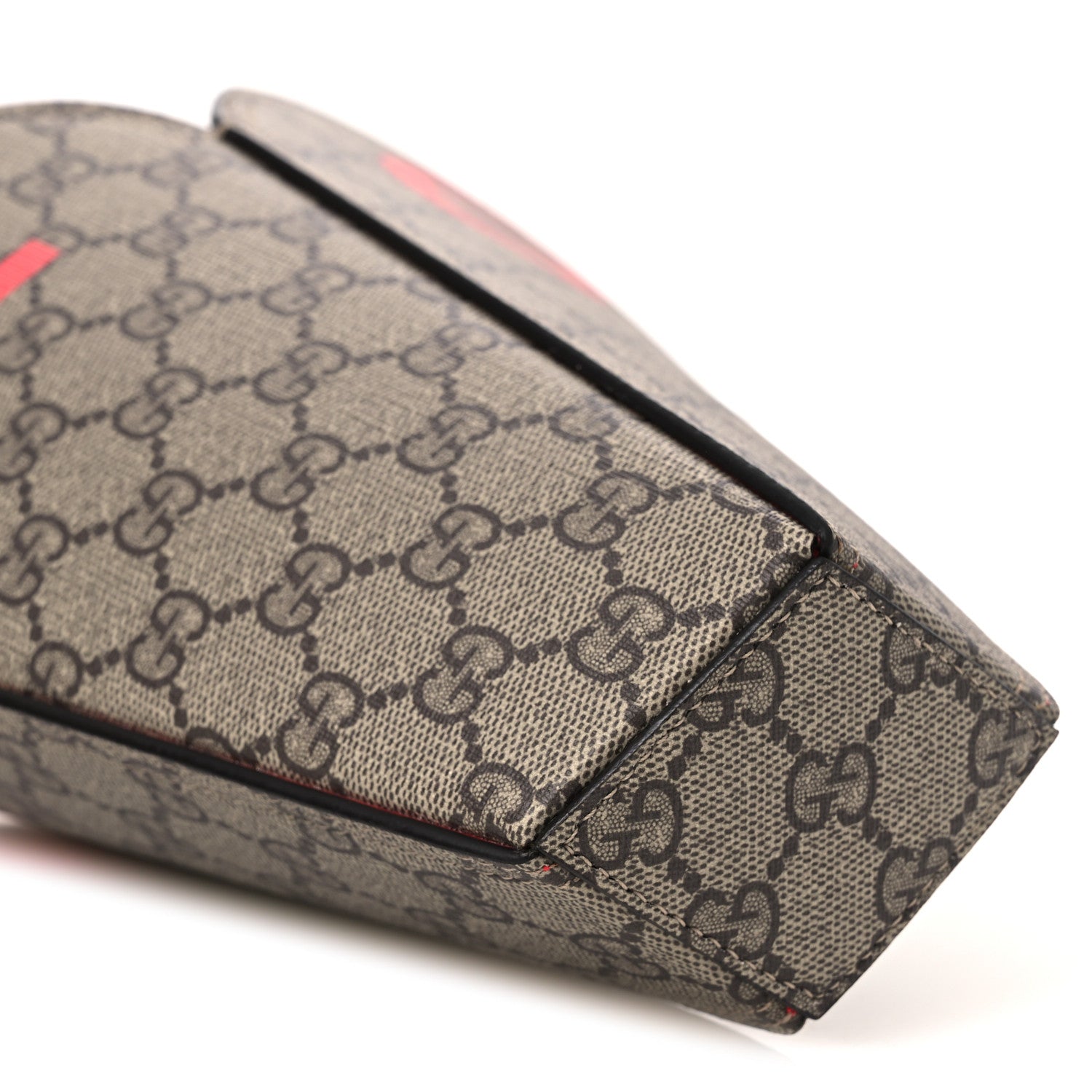 Gucci GG Supreme Monogram Love Valentines Day Small Heart Bag Beige Ebony New Geranium 8 of 10