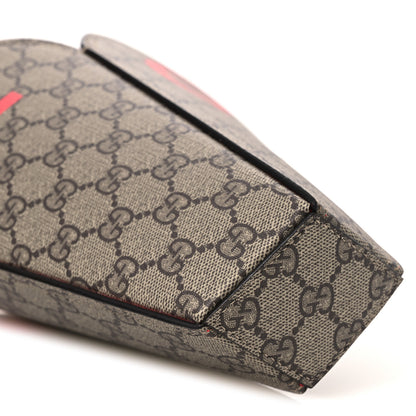 Gucci GG Supreme Monogram Love Valentines Day Small Heart Bag Beige Ebony New Geranium 8 of 10