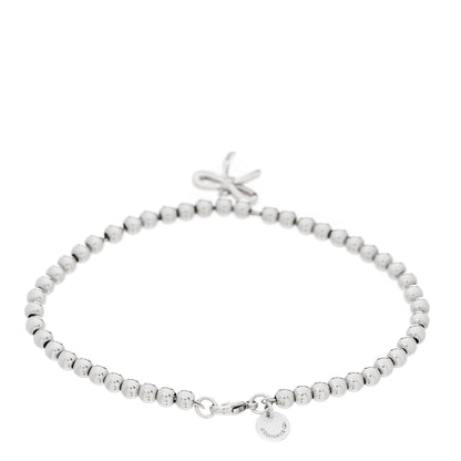 Tiffany Sterling Silver 4mm Bow Bead Bracelet 2 of 6