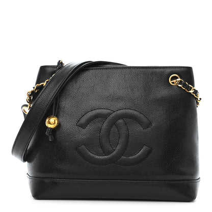 Chanel Caviar Large CC Shoulder Bag Black 4 of 17