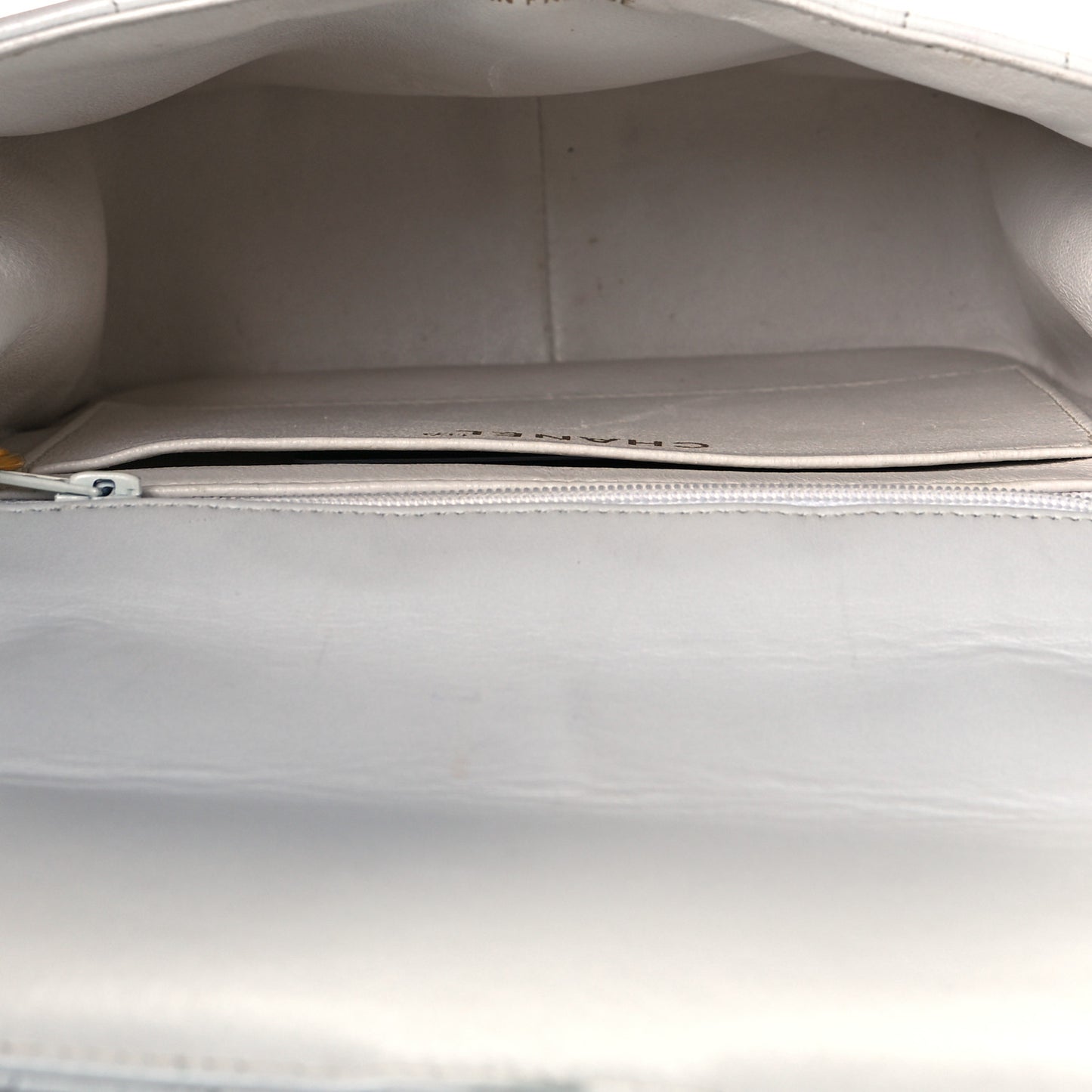 Vertical Quilted Kelly Flap Bag White