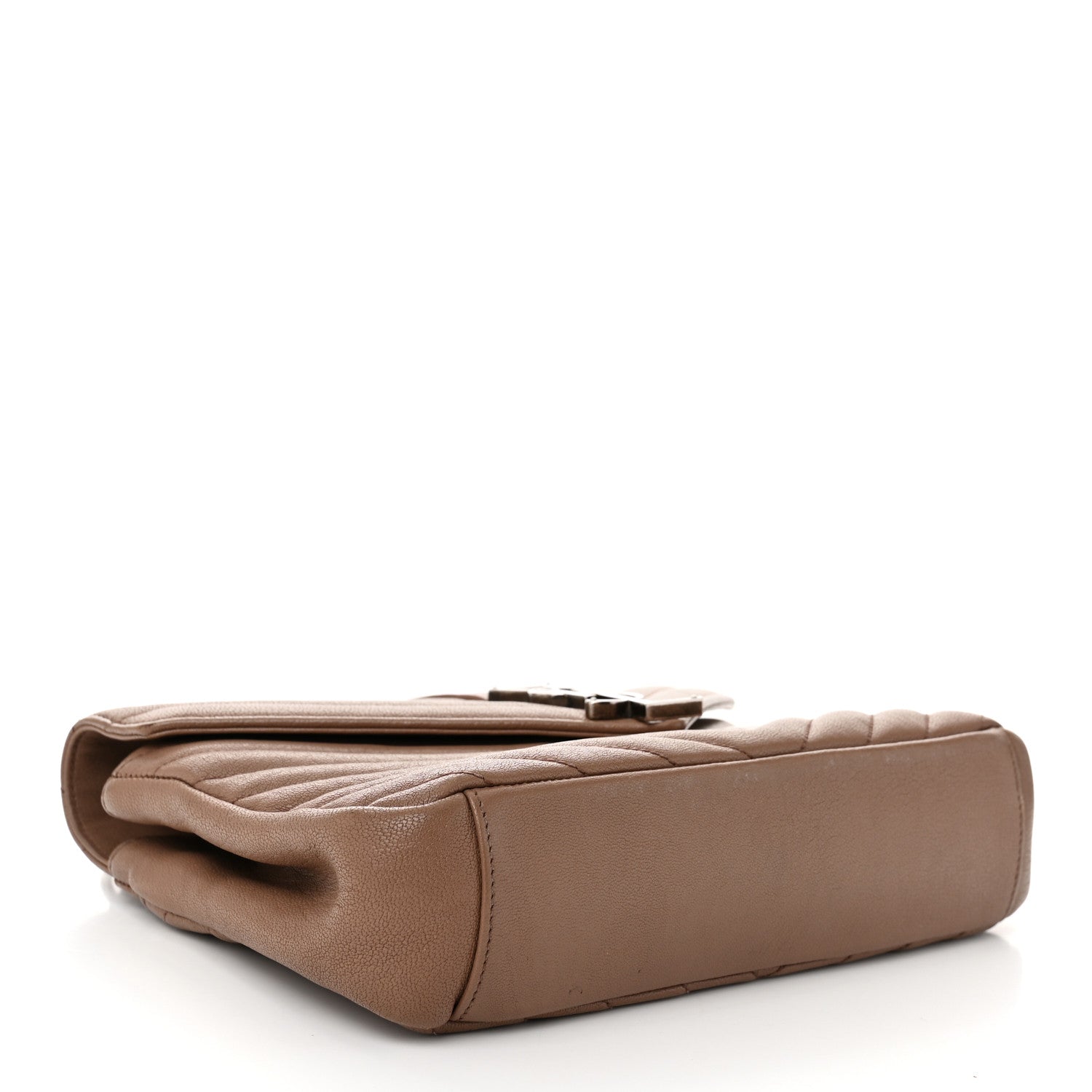 Saint Laurent Sheepskin Matelasse Chevron Monogram Medium College Bag Fard 4 of 12