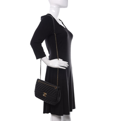 Chanel Shiny Goatskin Diagonal Quilted Small Flap Black 2 of 11