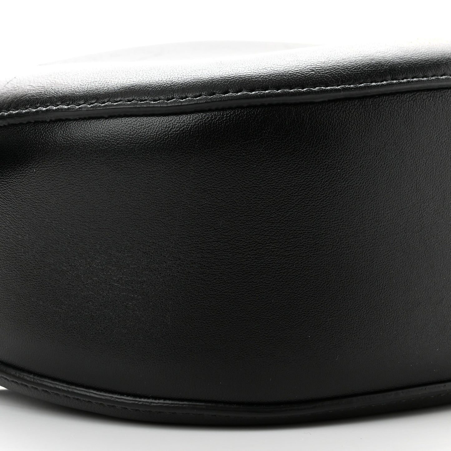 Small Grain Calfskin Kiss Bag Black