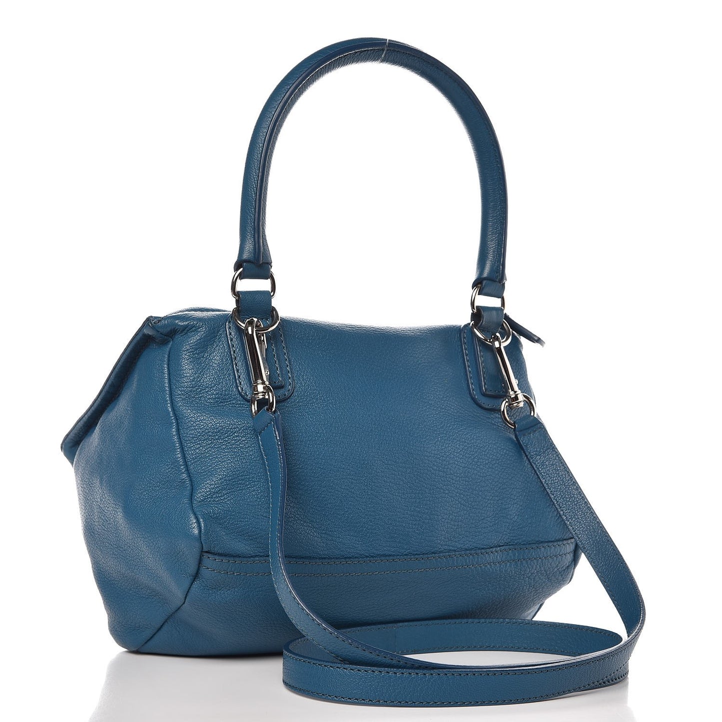Sugar Goatskin Small Pandora Oil Blue