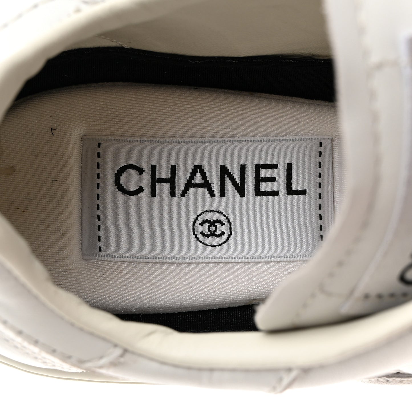 Calfskin CC Womens Sneakers 36.5 White