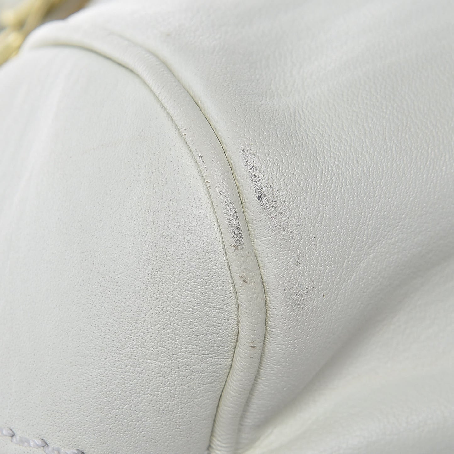 Calfskin Suede Malena Satchel White