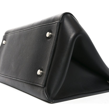 Celine Grained Calfskin Edge Shoulder Bag Black 10 of 10