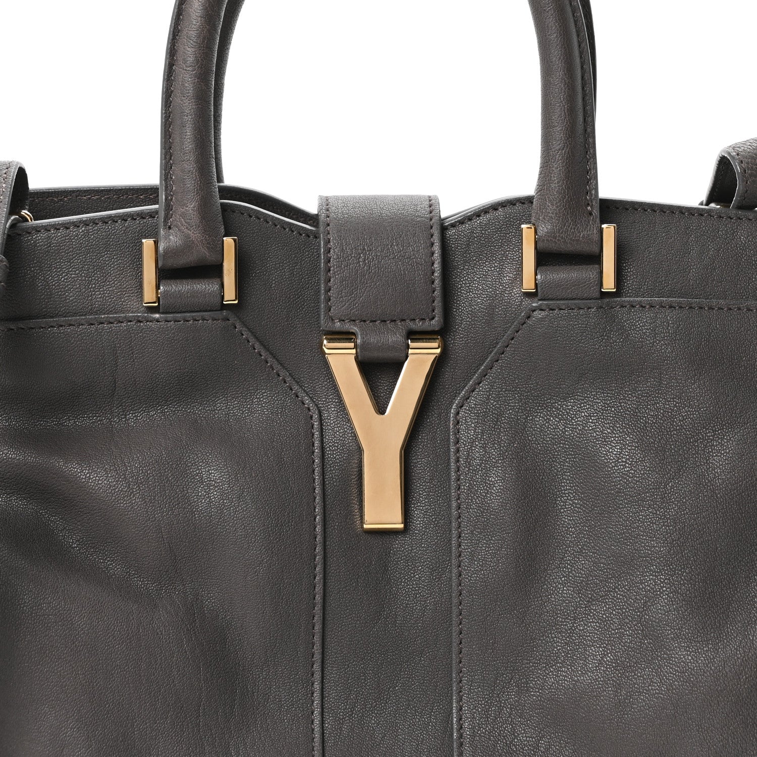Saint Laurent Sheepskin Medium Cabas ChYc Grey 7 of 9
