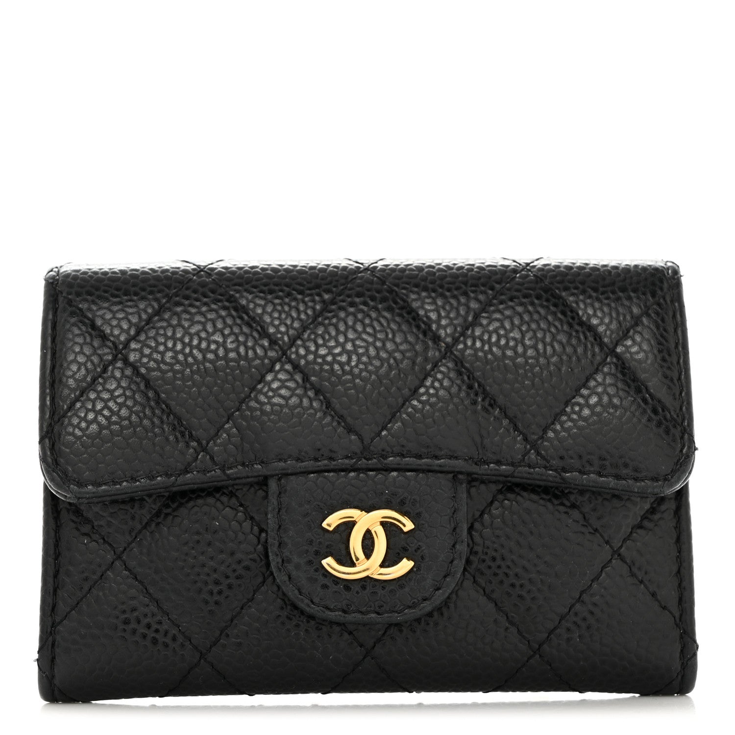 Chanel Caviar Quilted Flap Card Holder Black 1 of 8