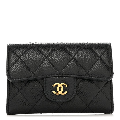 Chanel Caviar Quilted Flap Card Holder Black 1 of 8