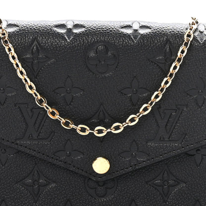 Louis Vuitton Empreinte Pochette Felicie Chain Wallet Black 8 of 11