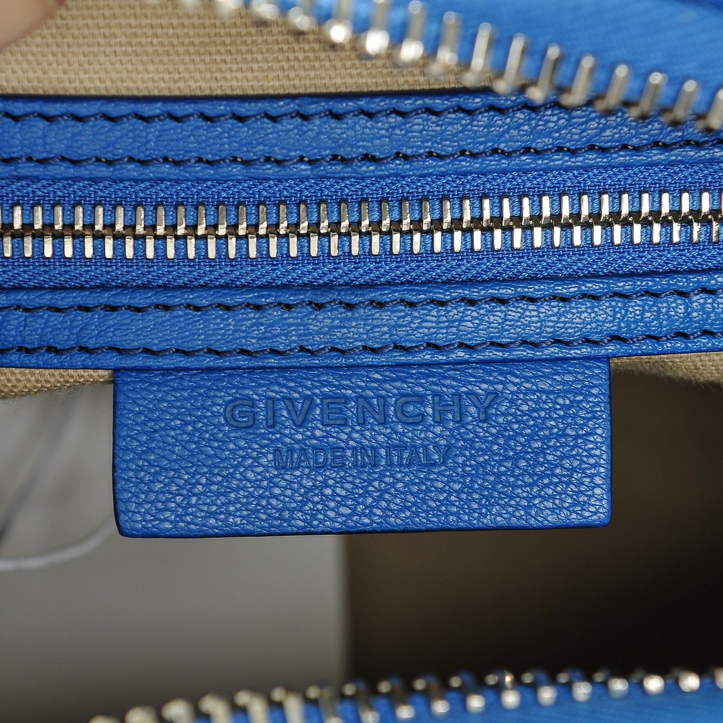 Sugar Goatskin Mini Antigona Indigo Blue