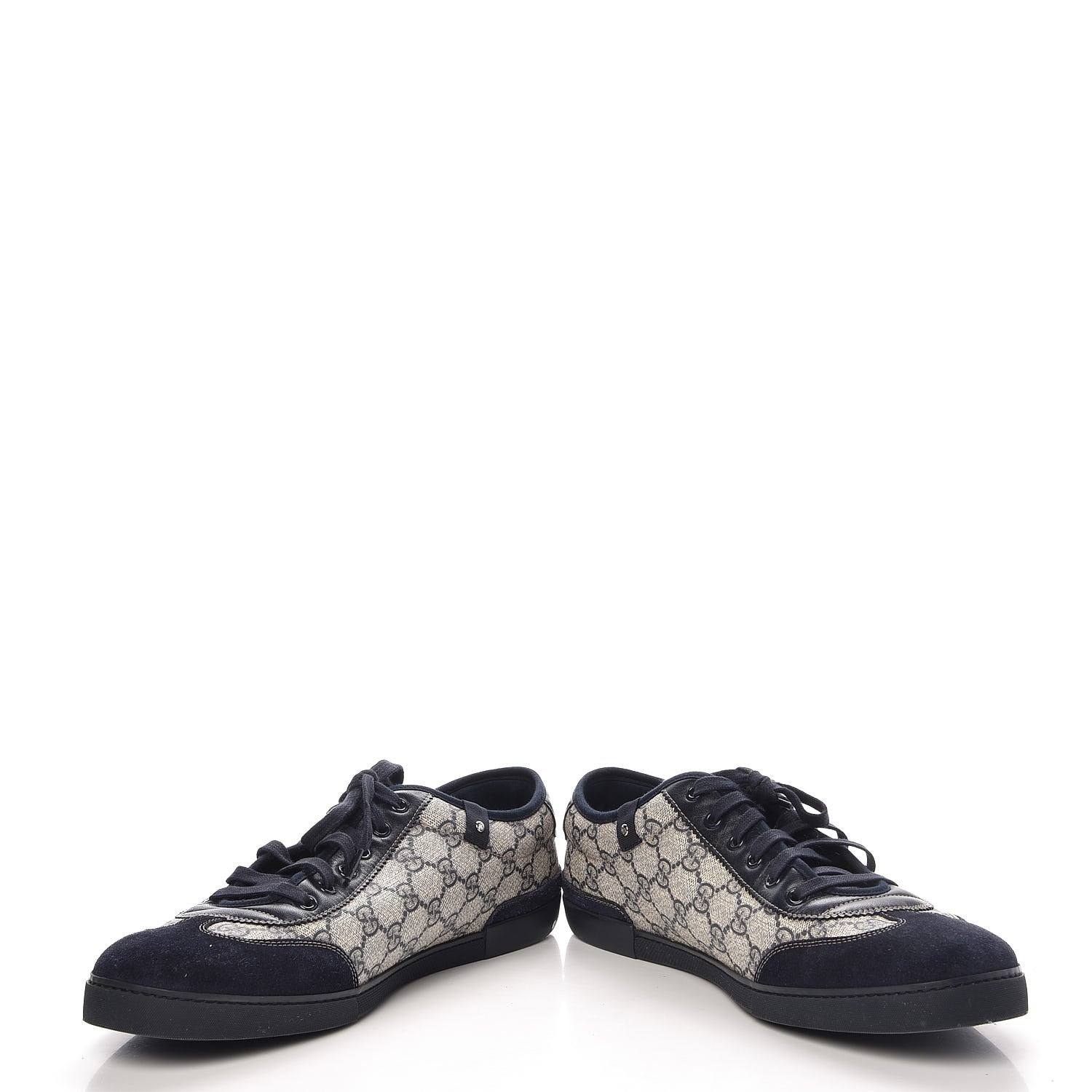 Gucci GG Plus Monogram Suede Mens Low Top Sneakers 12.5 Blue 6 of 11