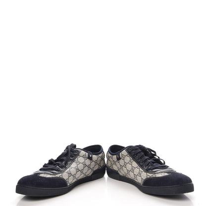 Gucci GG Plus Monogram Suede Mens Low Top Sneakers 12.5 Blue 6 of 11