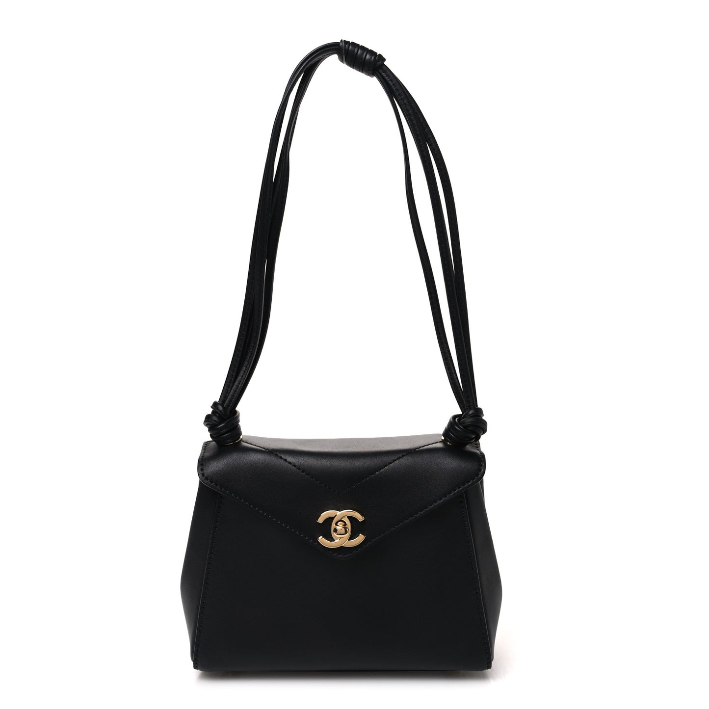 Calfskin Madame Coco Small Flap Handbag Black
