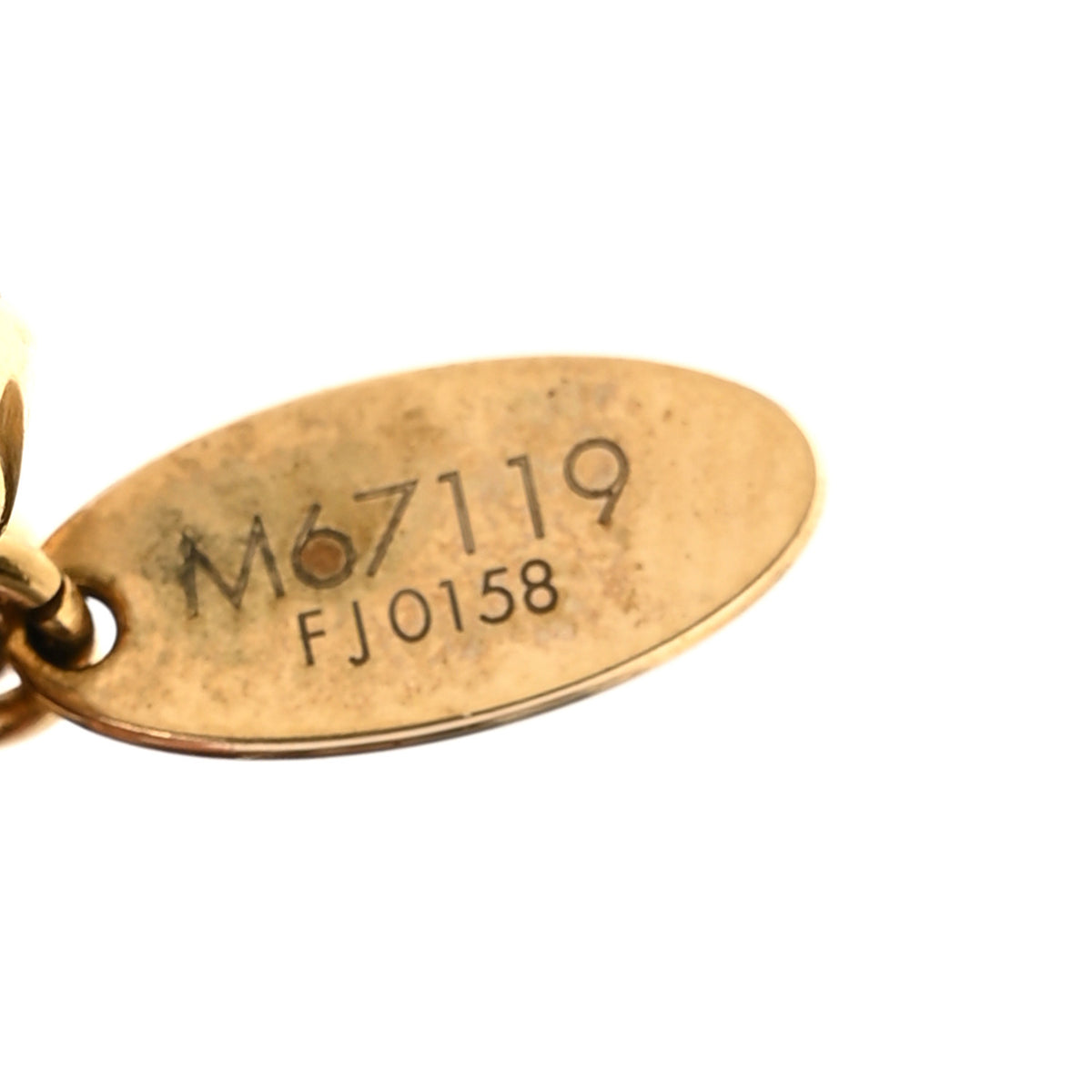 Metal Enamel Fleur De Monogram Bag Charm Dore