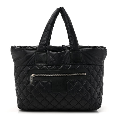 Chanel Nylon Quilted Large Coco Cocoon Tote Black 1 of 13