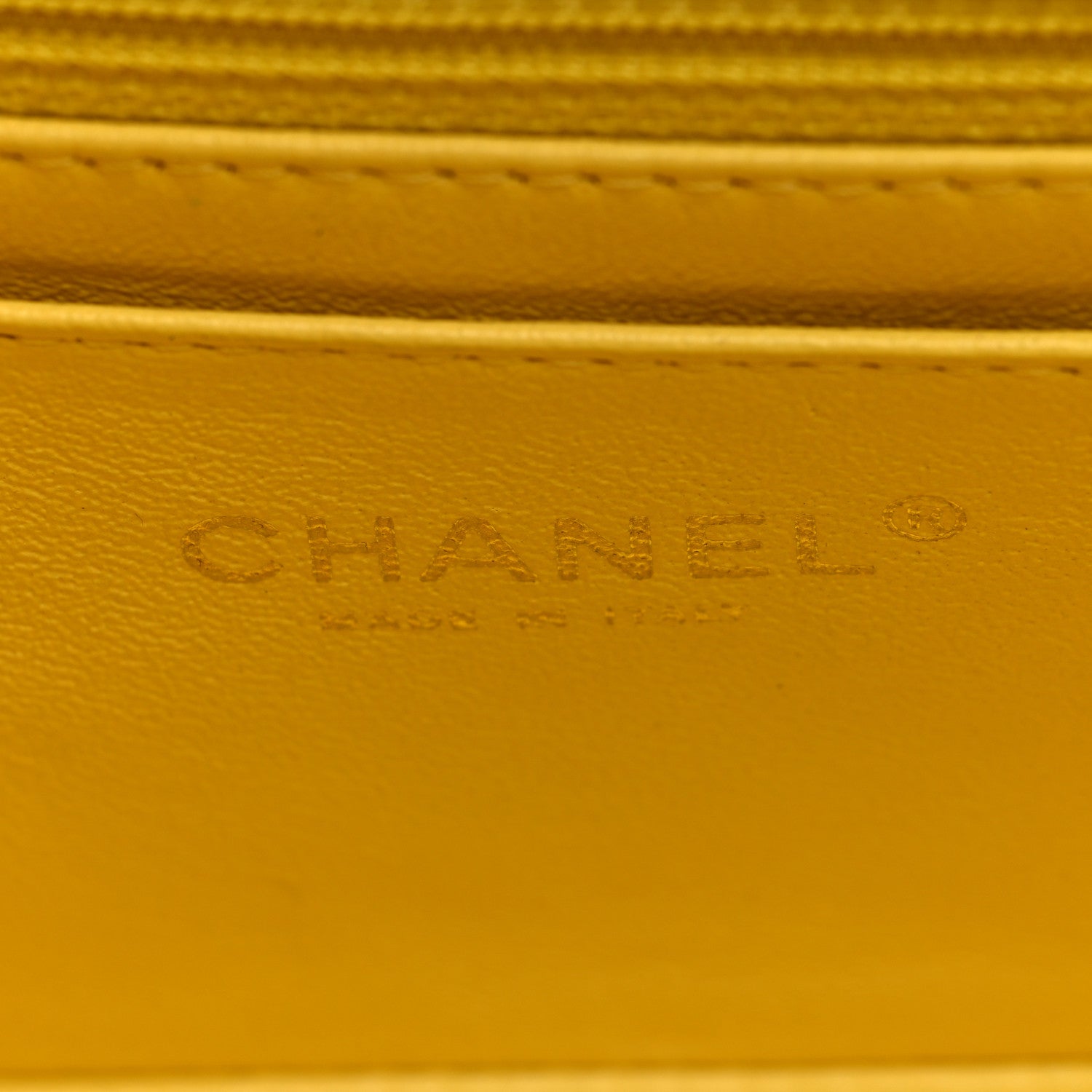 Chanel Lambskin Quilted Mini Rectangular Flap Yellow 6 of 10