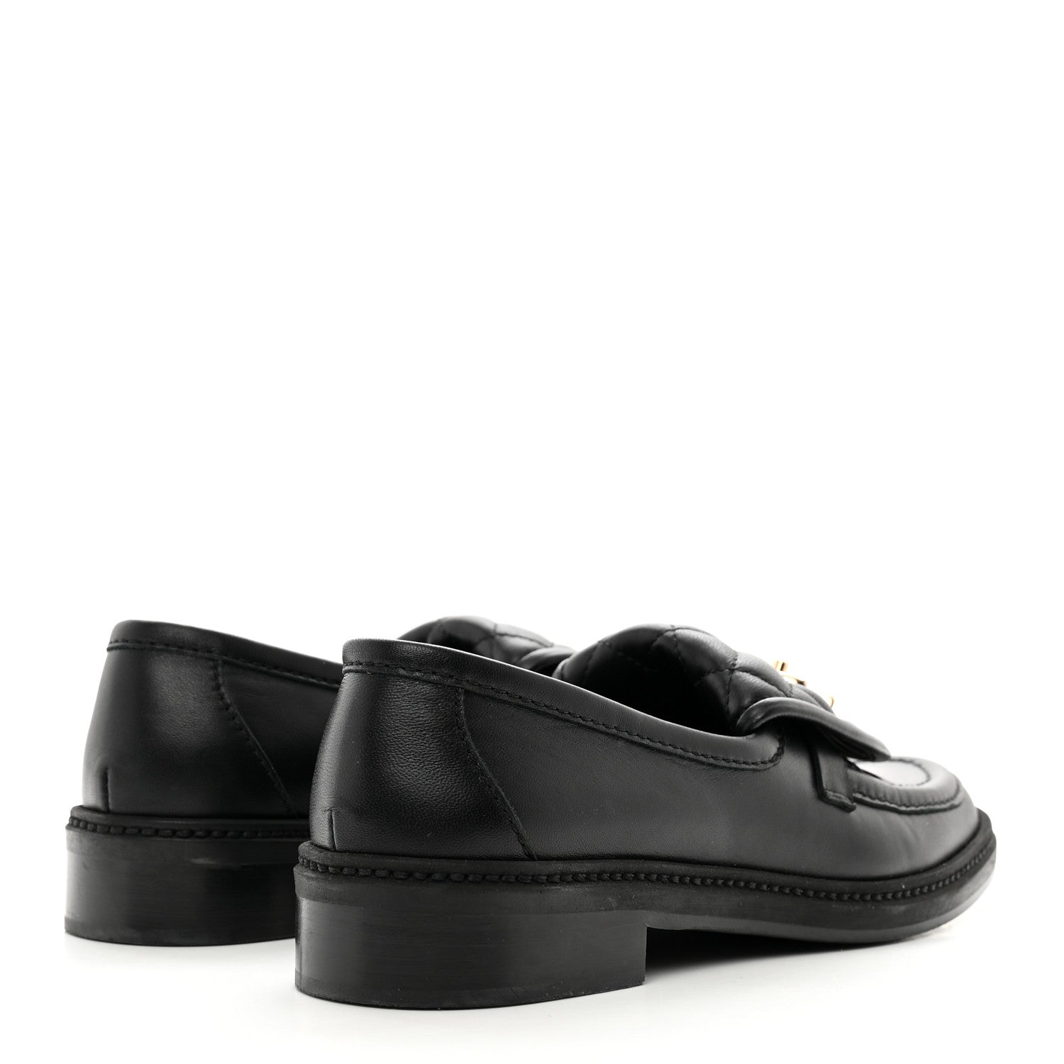 Chanel Lambskin Quilted CC Turnlock Loafers 38 Black 4 of 8