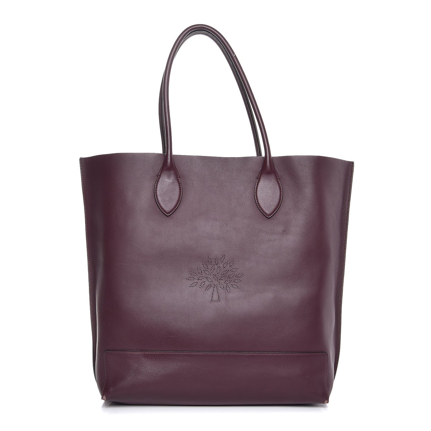 Nappa Perforated Blossom Tote Oxblood