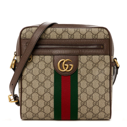Gucci GG Supreme Monogram Web Small Ophidia Messenger Bag Brown 1 of 11