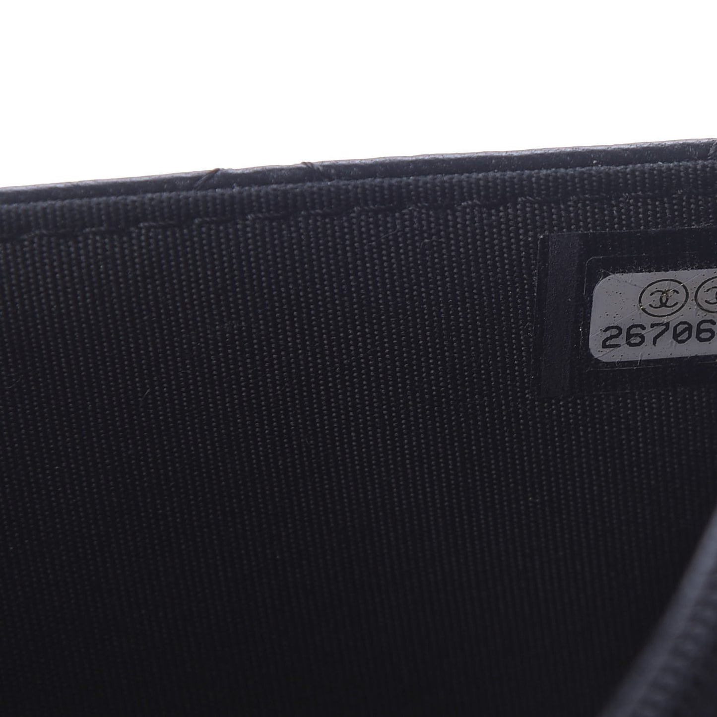 Lambskin Quilted Trendy CC Wallet On Chain WOC Black