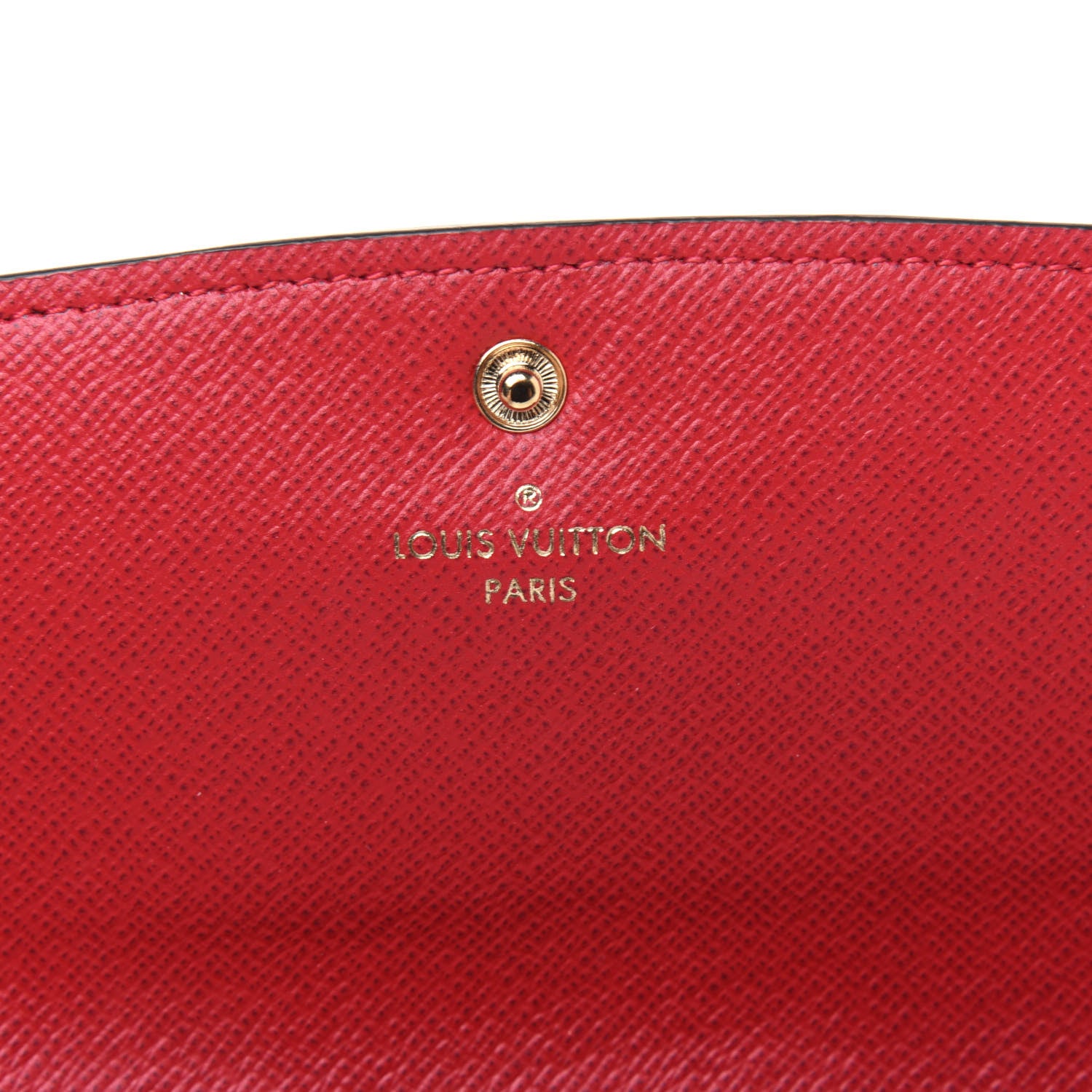 Louis Vuitton Damier Ebene Emilie Wallet Red 6 of 9