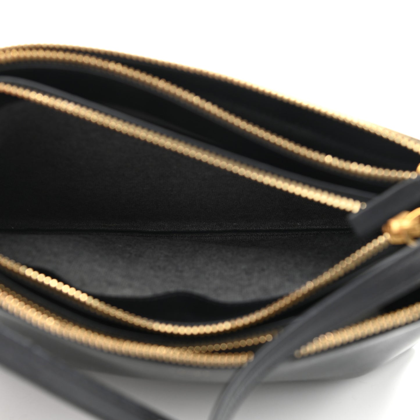 Lambskin Large Trio Crossbody Bag Black