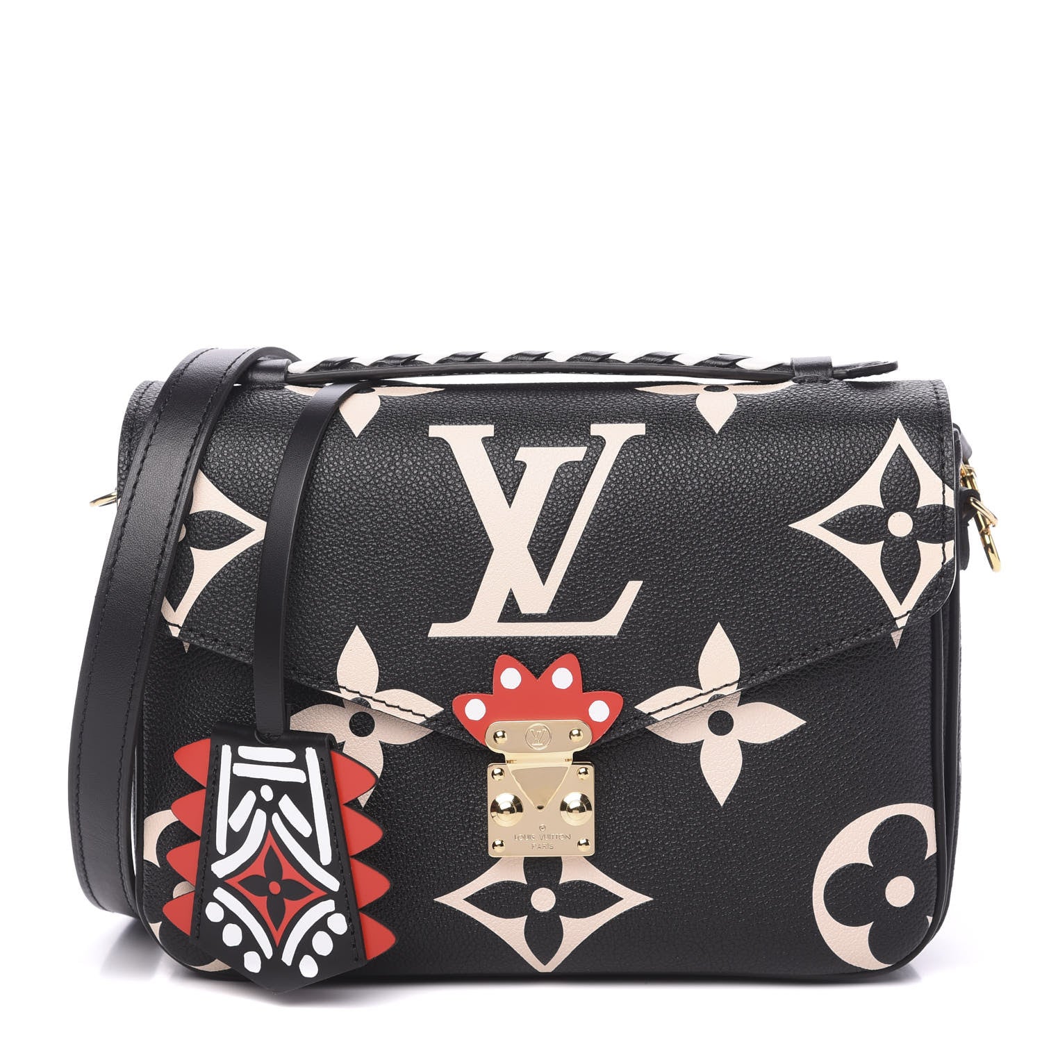 Louis Vuitton Empreinte Monogram Giant Crafty Pochette Metis Black Creme 1 of 9