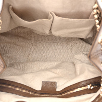 Gucci Pebbled Calfskin Medium Soho Chain Shoulder Bag Maple Brown 5 of 11