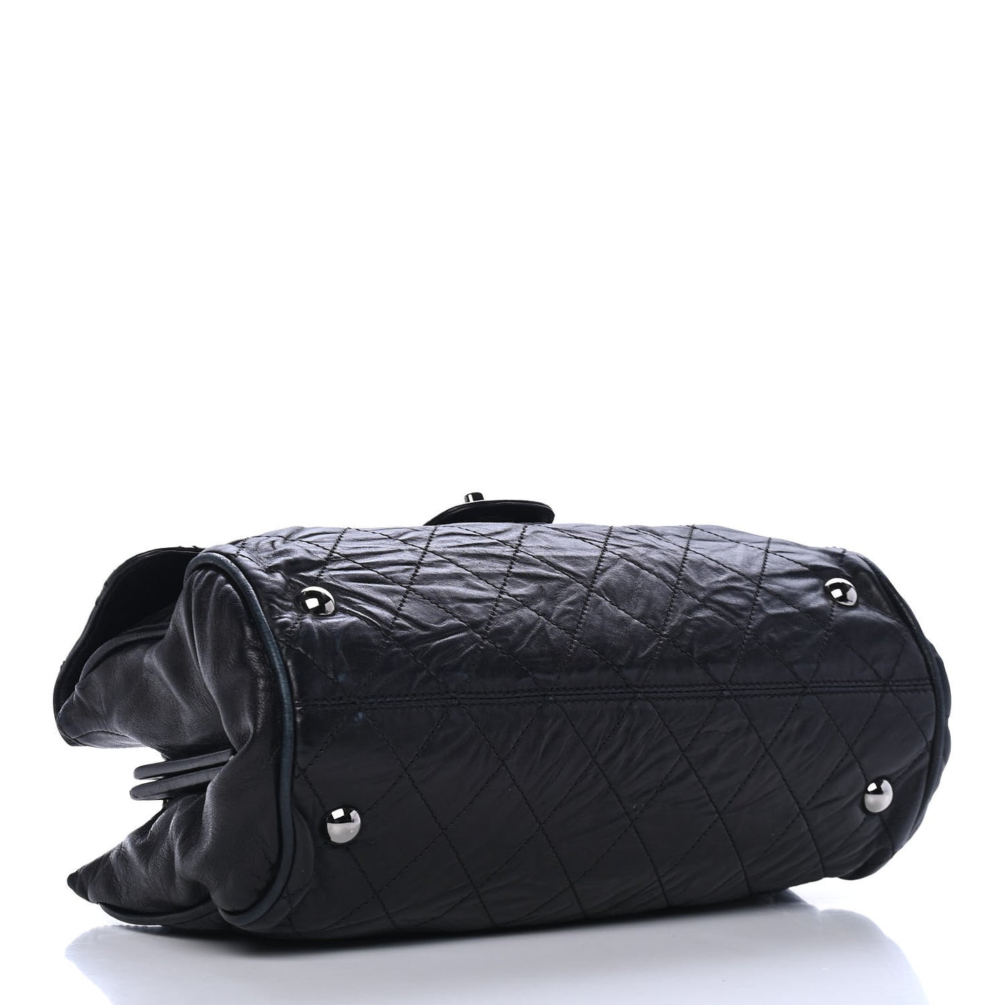 Lambskin Quilted Ritz Flap Bag Black