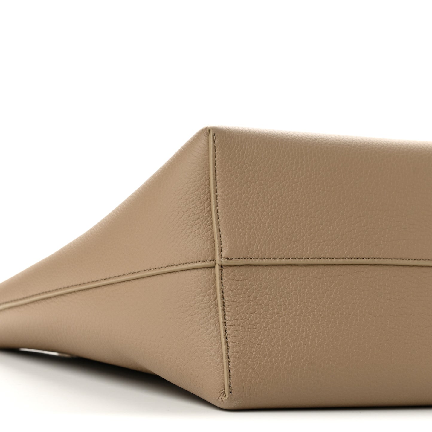 Matte Grained Calfskin Medium Park Tote Dark Taupe
