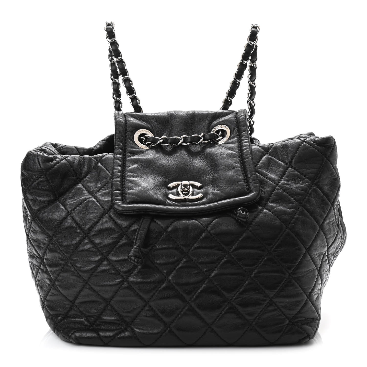 Chanel Lambskin Quilted Beijing Backpack Black 1 of 10