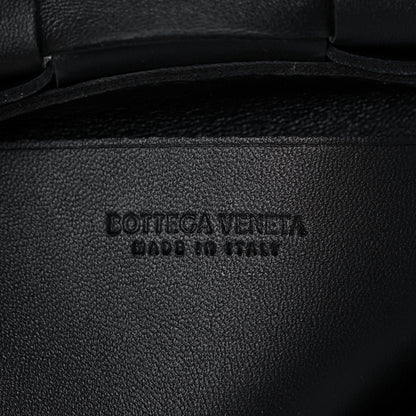 Bottega Veneta Lambskin Maxi Intrecciato Extra Mini Cassette Crossbody Bag Black 7 of 9