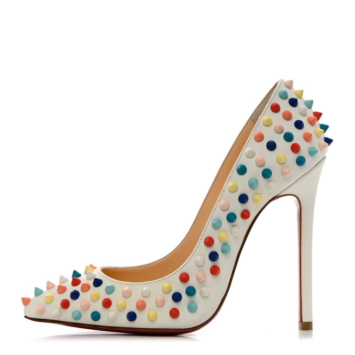 Gomme Pigalle Spikes 120 Pumps 36.5 White Multicolor