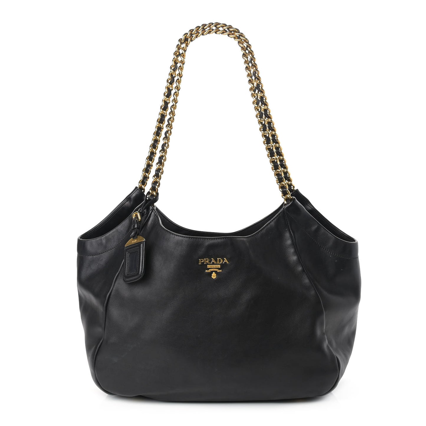 Soft Calf Chain Tote Black