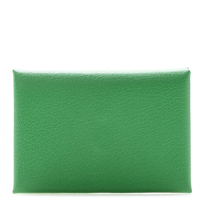Hermes Chevre Mysore Calvi Duo Card Case Cactus 1 of 9