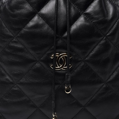 Chanel Lambskin Quilted Backpack Black 10 of 11