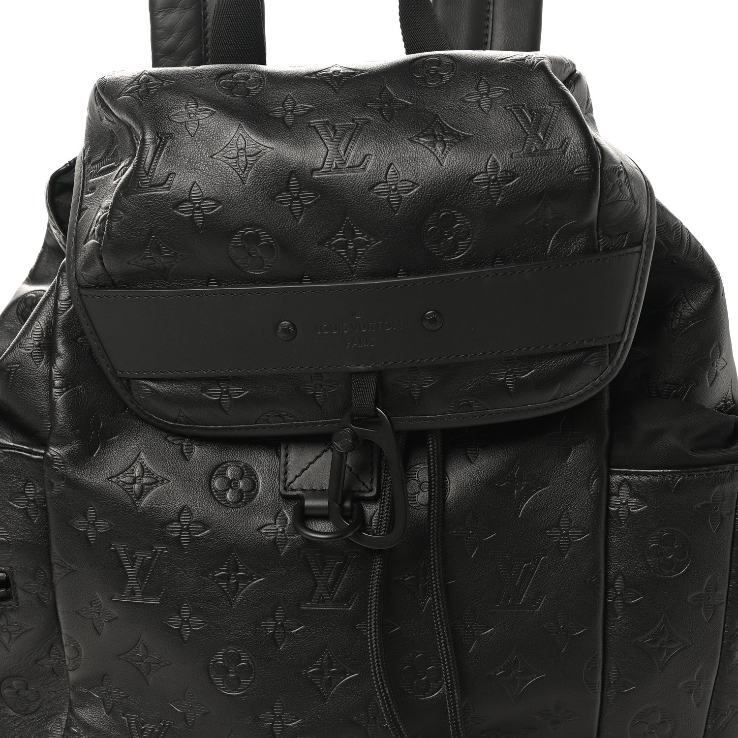 Louis Vuitton Calfskin Monogram Shadow Discovery Backpack Black 7 of 9