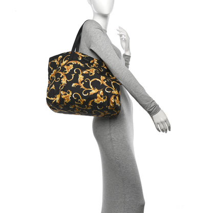 Versace Nylon Baroque Print Tote Black 2 of 12