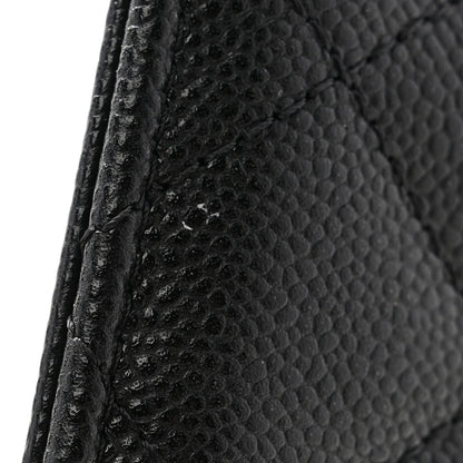 Chanel Caviar Quilted Flap Zip Card Holder Black 10 of 11