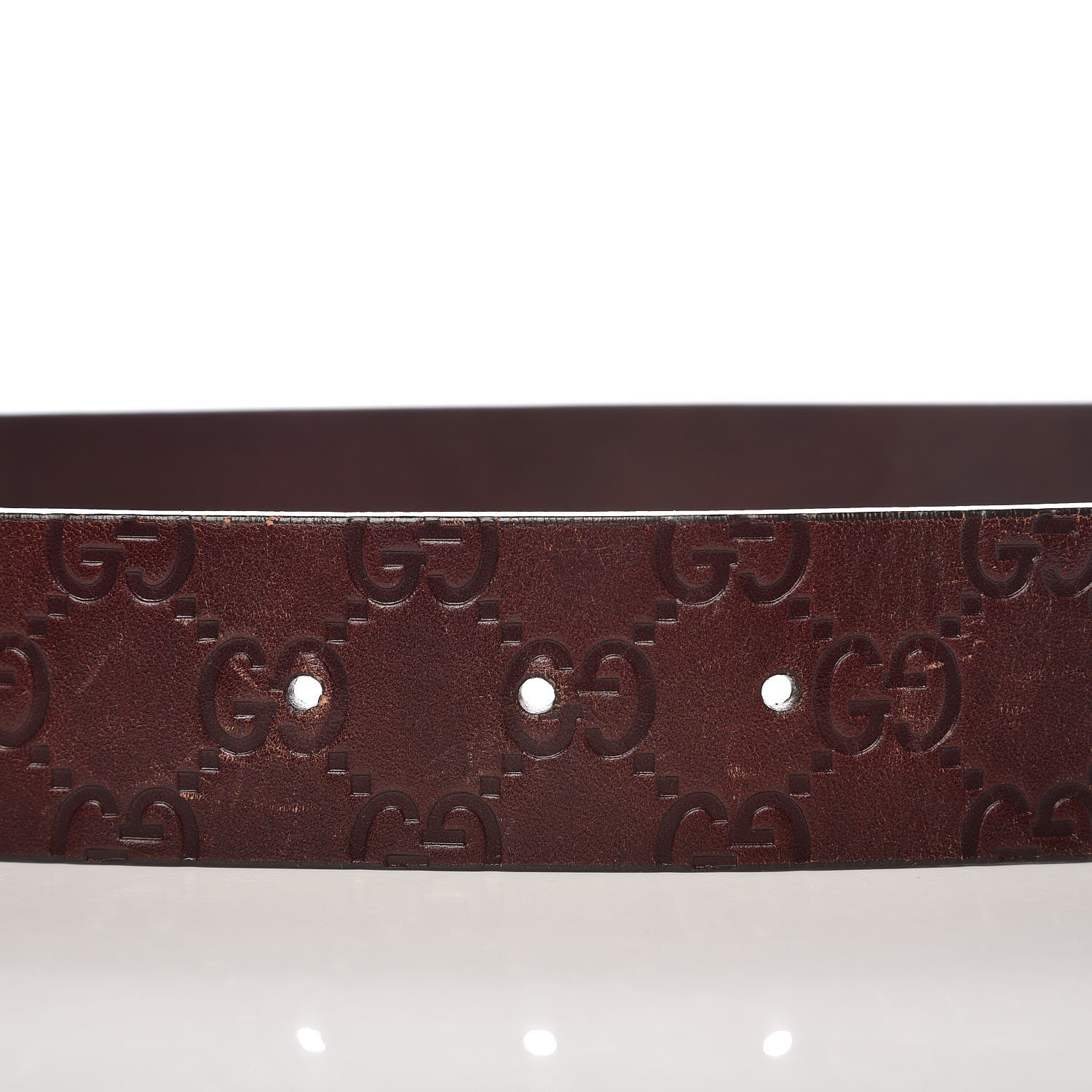Gucci Guccissima Square G Belt 85 34 Brown 6 of 9